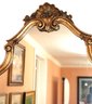 Beautiful Rococo Style Mirror In Gold Frame With Shell Motif Crown