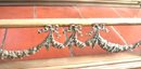 Neoclassical Style Antique Brass Fender With Swags & Bows Measuring Almost 6 Feet Long
