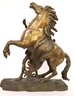 19th Century Bronze Statue Of Young Man Taming Wild Stallion After The Horse Of Marly