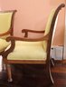 Pair Of Diminutive Regency Style Armchairs With Stylish Wood Frames