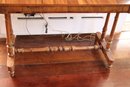 Antique Inlaid Wood Table Or Desk With Beautiful Wood Graining