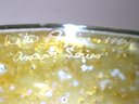 Fantastic Oversized Signed Art Glass Decorative Centerpiece Bowl With Acid Etched Finish. Dated 1994