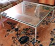 Ultimately Chic Florence Knoll Style Chrome & Glass Coffee Table