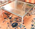 Ultimately Chic Florence Knoll Style Chrome & Glass Coffee Table