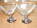 Two Sets Of Fun Cocktail Glasses With Pair Of Card Theme Martini & 6 Decorative Glasses