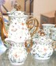 Very Pretty Porcelain Tea Set By Italian Design With Butterflies And Flowers