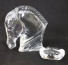 France Baccarat Crystal Horse Head Signed Tauni De Lesseps & Steuben Double Heart Paperweight