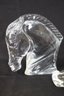 France Baccarat Crystal Horse Head Signed Tauni De Lesseps & Steuben Double Heart Paperweight