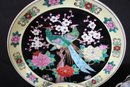Extra-large Set Of Dinnerware By Gold Imari Of Hand Painted Porcelain Featuring Birds Of Paradise & Flower