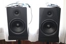 2 Rockville DPM8 300 W 2-way Powered Studio Passive Monitor Speakers With Active Built In Power-speaker Stands