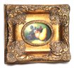 3 Miniature Still Life Paintings Of Fruit  In Ornate Wood Frames
