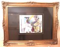 After Picasso Limited Ed Color Lithograph 17/300 In Gorgeous Professional Gold Frame With Black Matting.