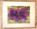 Vintage Color Photograph Of Purple Flowers, Titled Double Purple Signed Gottlieb
