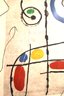 Attributed To Joan Miro Pencil Signed Color Etching Lhomme Au Balancier Inscribed HC In Linen Mat & Framed