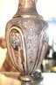 Antique 15.75' Sterling Silver Vase With Embossed Flowers & Swirled Leaf Designs. Stamped Sterling, Paris