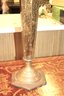 Tall Brass Vase With Impressive Floral Arrangement