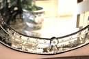 Romantic Venetian Style Etched Mirror In A Curvy Shape