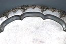Antique Silver-plated Tray With Grapes & Grapevine Border & Bun Feet