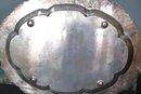 Antique Silver-plated Tray With Grapes & Grapevine Border & Bun Feet