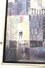 MCM Painting Of Building With Mysterious Archways & Figures Signed Engstrom