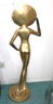 Amazing Brass Statue Of A Ravishingly Elegant 1920s Era Femme Fatale