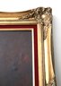 Signed Painting Of Lost Little Boy With Tears And Holding A Candle In Antique Style Gold Frame