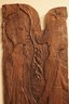 Large Carved/ Chiseled Ethnic Artwork On Natural Wood  Signed By The Artist On The Back RJ BAP