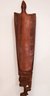 Polished Carved Wood African Sculpture Of Tribal Warrior. Signed By Issaka   Sceptre From Hawaii Marquesas Is