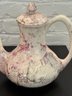 3 Pc. Sacha Brastoff LG Coffee Pot And Sugar And Creamer In Pink/Purple, Gold And White