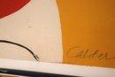 Attributed To Alexander Calder Signed Color Lithograph The Circus With Great Colors In Chrome Frame