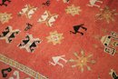 Vintage Middle Eastern Handmade Wool Area Rug With Motif Of Lanterns & Camels