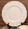 Coalport English Bone China Dinnerware In The Countryware Pattern In White Porcelain With Leaf Embossed B