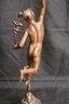 Vintage Art Nouveau Flying Mercury Figural Bronze Sculpture On A Marble Base