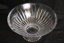 Pretty Crystal/glass Footed Fruit Bowl Including 2 Hand Carved Genuine Alabaster Trinket Boxes Made In Italy