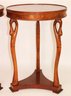 Of Vintage Italian Empire Style Burlwood Gueridon Side Tables With Carved Swan Motif