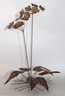 Floral Metal Art Sculpture Signed By The Artist Bruce Friedle.