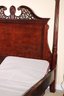 Ornate Carved Wood King Size Bed Frame With Claw Feet And Fluted Posts