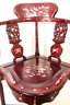 Hand Carved Chinese Rosewood Corner Chair With Inlaid Mother Of Pearl Accents