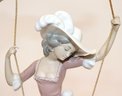 Large Lladro Sculpture Of A Victorian Girl On A Swing 1297 H-10 9