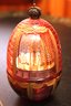 Theo Faberge Limited Edition Encore Egg In Cranberry Crystal, Hand Painted With 24K Gold