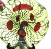 Beautiful Hand-blown Murano Glass Centerpiece Bowl With A Green Swirled Design