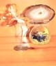 Swarovski Butterfly On Stand, Crystal Bird, Art Glass Paperweight With Agate Slice  Bird & Butterfly