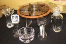 Variety Of Entertaining Pieces Includes MCM And Crystal Pieces.
