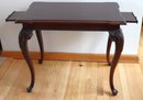 Vintage Mahogany Chippendale Style Carved Wood Tea/hall Table With Extensions On The Sides