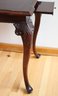 Vintage Mahogany Chippendale Style Carved Wood Tea/hall Table With Extensions On The Sides