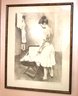 Pencil Signed Lithograph Attributed To Raphael Soyer Of Young Woman Packing Suitcase