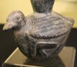 Pre Colombian Vase With Bird Design And Painted Highlights.