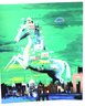 Jean Calogero Artist Proof Lithograph Of Fantasy Horse With Towers And Mystical Machines