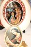 Ostrich Egg Music Box Plays Silent Night, Nativity Scene, Frayma Porcelain Plate Of Kids Playing, Dogus Kut