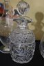 Large Collection Of Stylish Decanters And 10 Assorted Sized Royal Doulton Wine Glasses